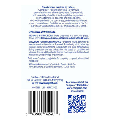 Compleat® Pediatric Ready to Use Pediatric Tube Feed Formula, 8.45-oz. carton