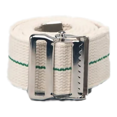 Gait Belt Posey® 66 Inch Length White / Green Stripe Cotton