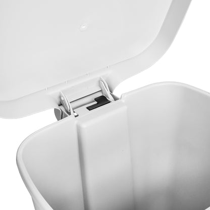 Trash Can McKesson 52 Quart / 13 gal. White Plastic Rectangular