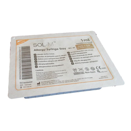 Sol-Millennium 181026IDBT Sol-M Allergy Tray, 26 Gauge, 3/8 Inch, 1 mL