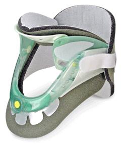 Aspen Medical 984000 Rigid Cervical Collar Aspen® Vista® Preformed Adult One Size Fits Most Two-Piece / Trachea Opening Adjustable Height Adjustable Neck Circumference