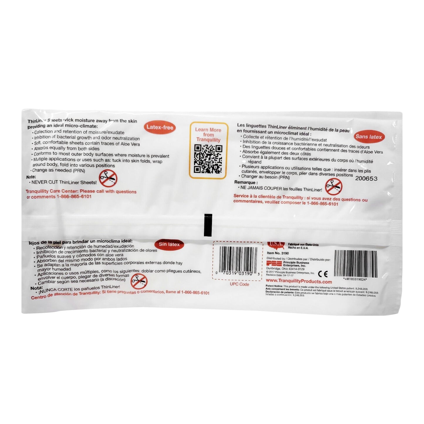 Tranquility ThinLiner® Skin Fold Pad, 6 x 10 Inch