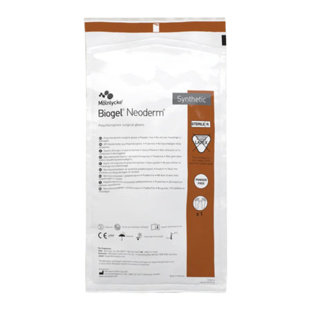 Molnlycke 42975 Biogel NeoDerm Polychloroprene Surgical Glove, Size 7.5, Light Brown