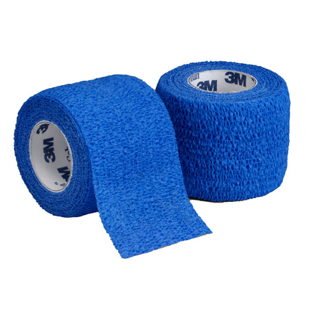 Solventum 1583B 3M Coban Self-adherent Closure Cohesive Bandage, 3 Inch x 5 Yard, Blue