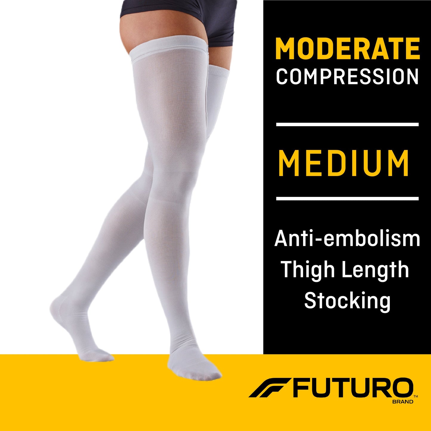 3M Futuro™ Anti-Embolism Moderate Compression Thigh-Hi Stockings Medium/Regular