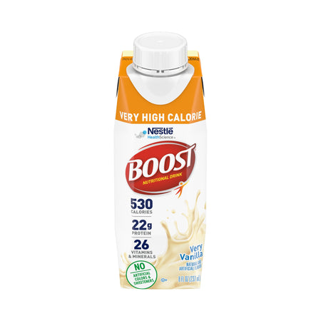 Nestle Healthcare Nutrition 43900894348 Boost Very High Calorie Vanilla Nutritional Drink, 8-ounce carton