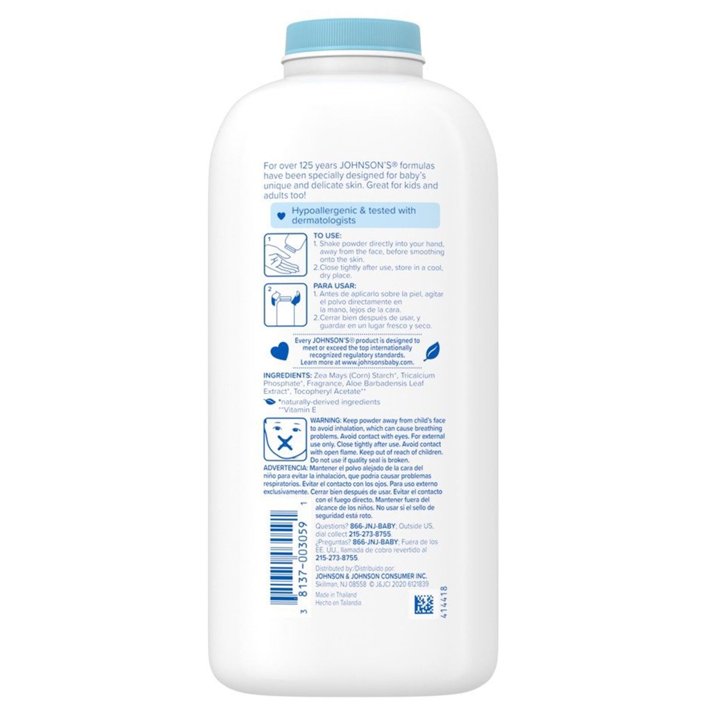 Johnson's® Aloe and Vitamin E Baby Powder, Fresh Scent, 15 oz.
