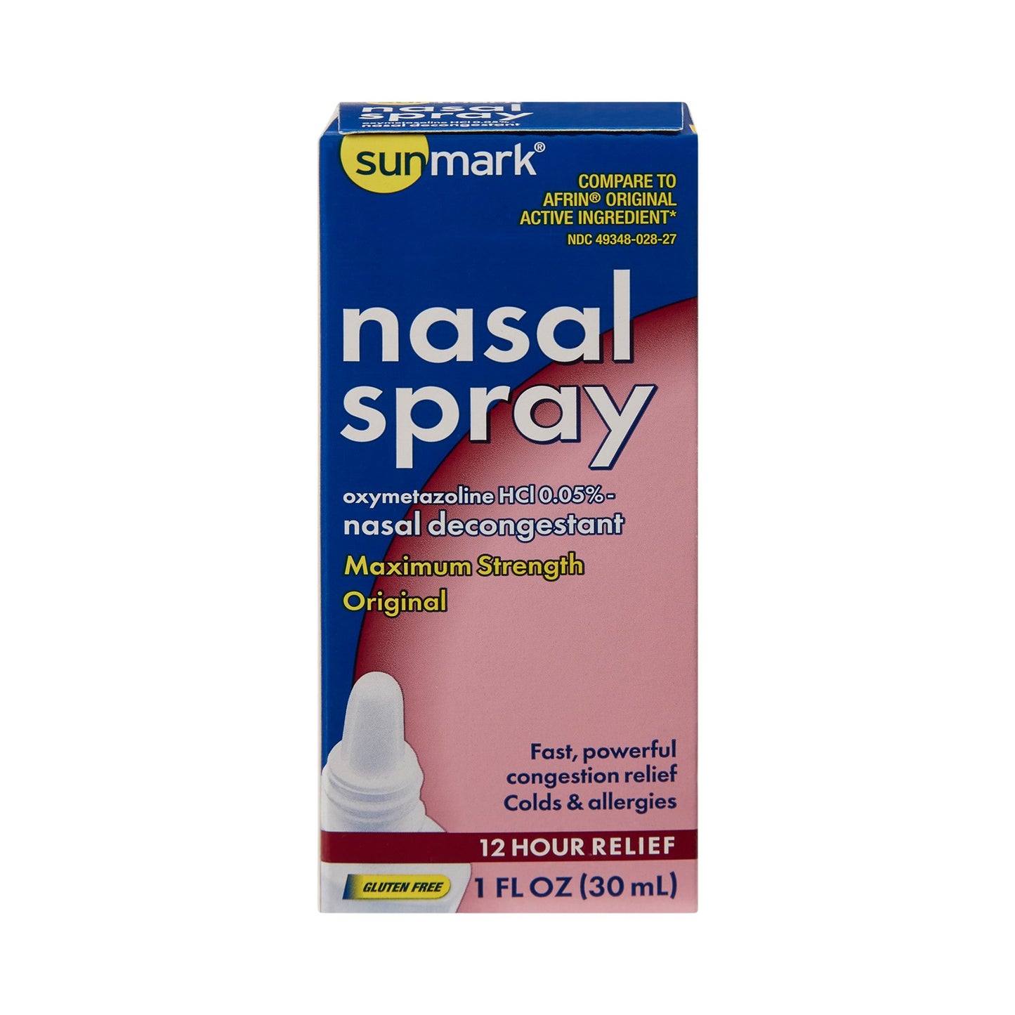 sunmark® Oxymetazoline HCl Sinus Relief, 1-ounce spray bottle
