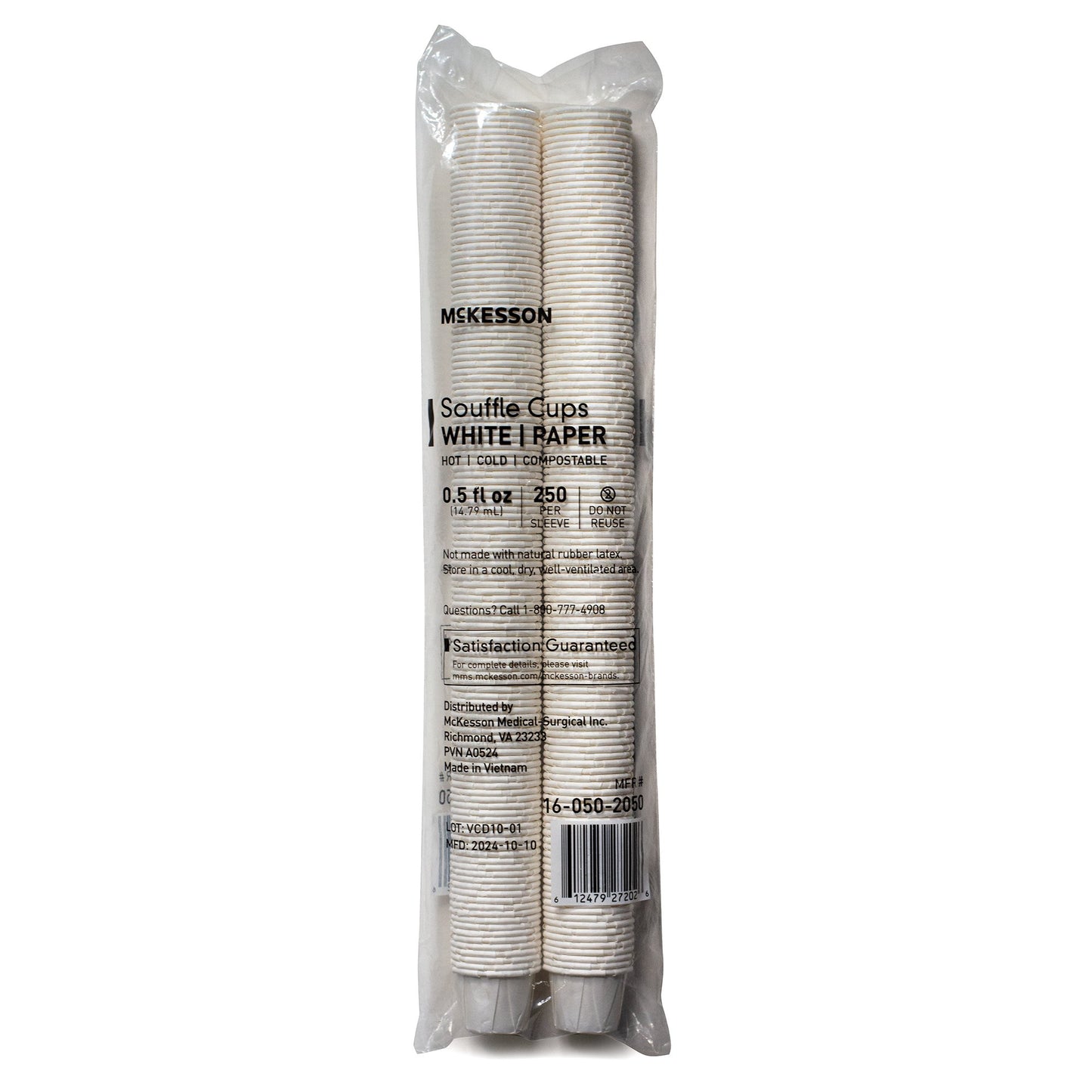 Souffle Cup McKesson 0.5 oz. White Paper Disposable