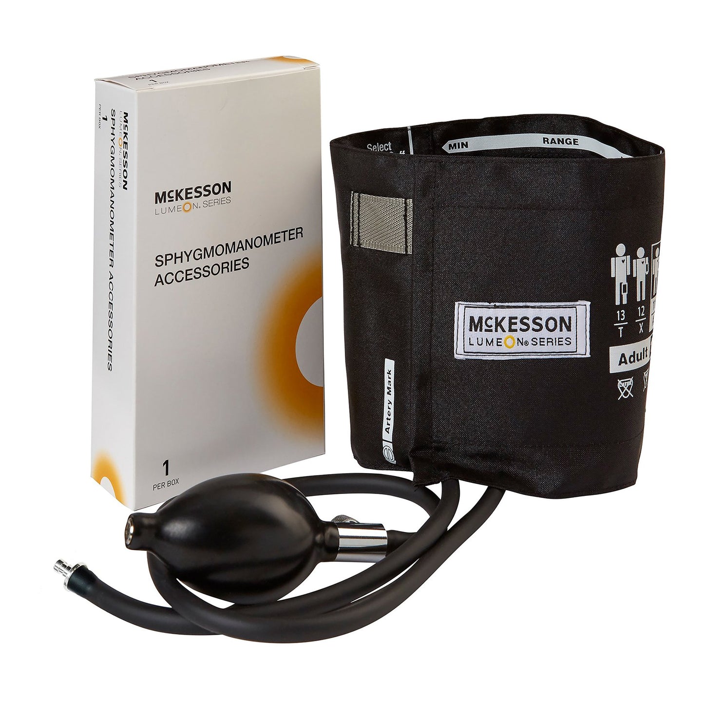 McKesson Lumeon™ Blood Pressure Bulb and Cuff, Medium Cuff, 23 – 40 cm, Adult