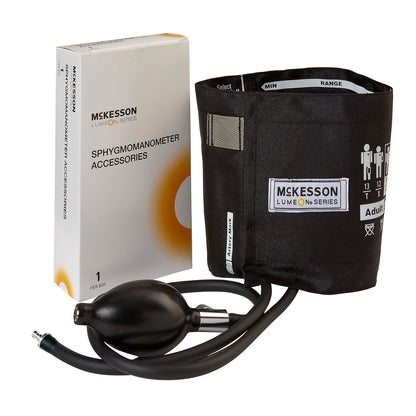McKesson Lumeon™ Blood Pressure Bulb and Cuff, Medium Cuff, 23 – 40 cm, Adult