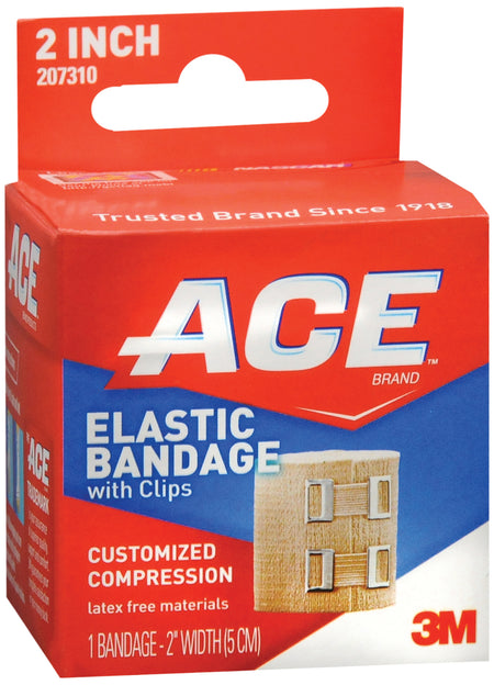 3M 207310 Ace Clip Detached Closure Elastic Bandage, 2 Inch Width