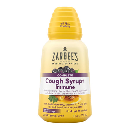 J & J Sales 85764700783 Zarbee's Naturals Complete Cough Syrup+Immune, Berry Flavor