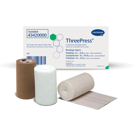 Hartmann 43420000 ThreePress Self-adherent Closure 3 Layer Compression Bandage System
