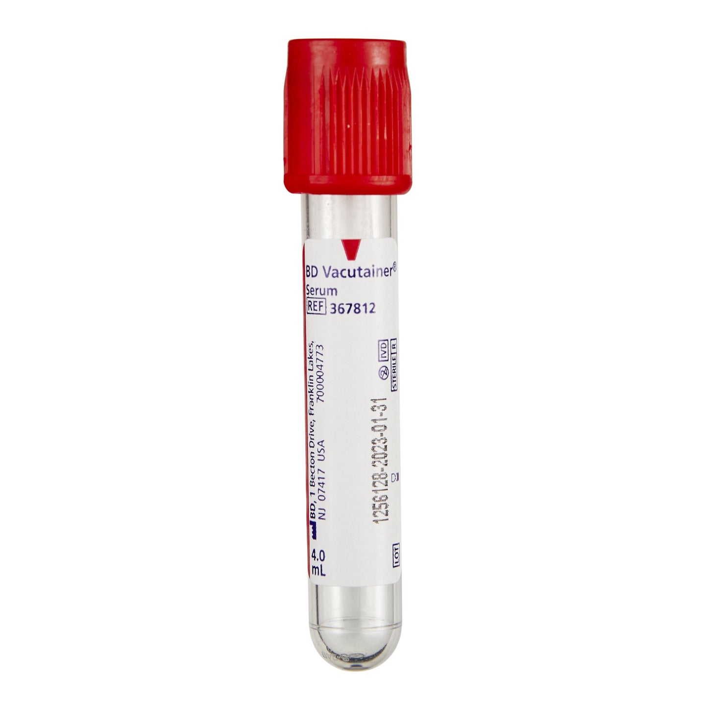BD 367812 Vacutainer® Venous Blood Collection Tube, 4 mL, 13 x 75 mm