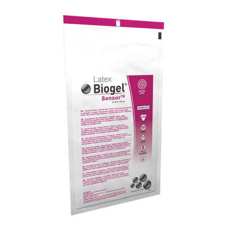 Molnlycke 30680 Biogel Sensor Latex Surgical Glove, Size 8, Straw Color