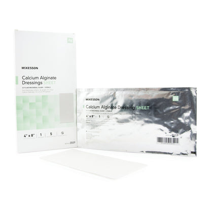 McKesson Silver Calcium Alginate Dressing, 4 x 8 Inch