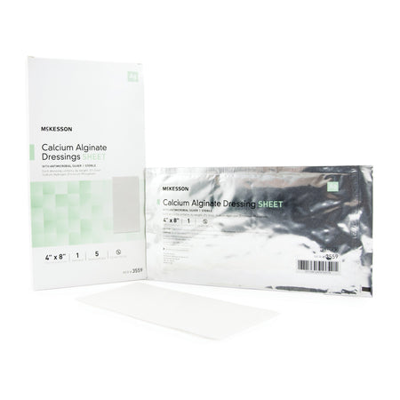McKesson 3559 Silver Calcium Alginate Dressing, 4 x 8 Inch