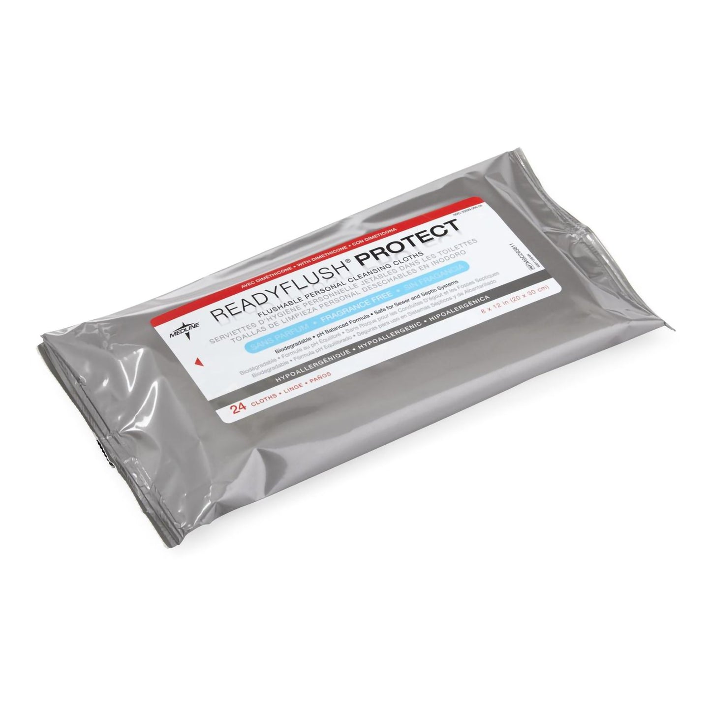 Flushable Incontinence Care Wipe ReadyFlush® Protect Soft Pack Unscented 24 Count