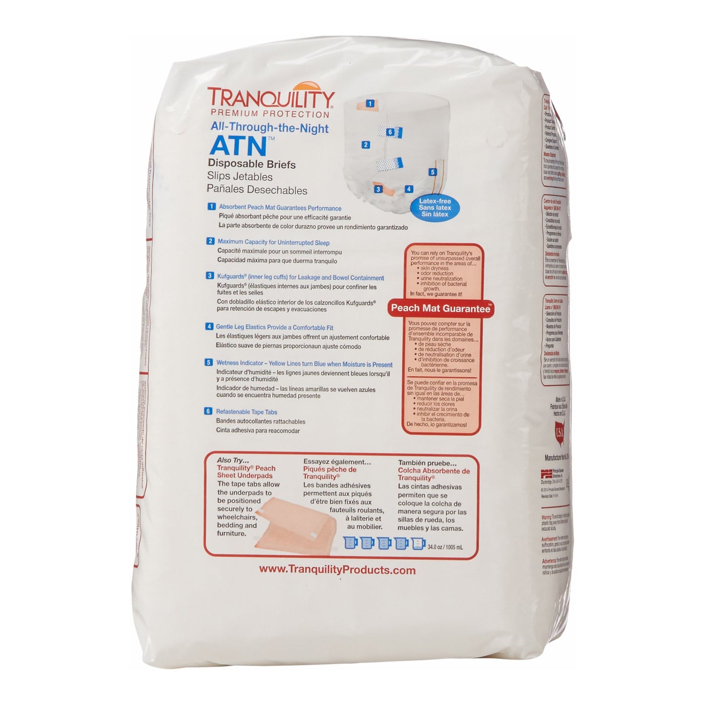 Tranquility® ATN Maximum Protection Incontinence Brief, Small