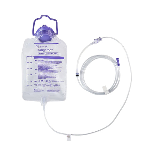Cardinal 772055 Kangaroo ePump PVC Enteral Feeding Pump Bag Set without ENFit Transitional Adapter