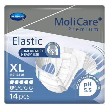 MoliCare® Premium Elastic 6 Drop Absorbency Incontinence Briefs, X-Large