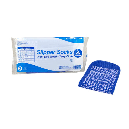 Dynarex 2182 Single Tread Slipper Socks, Large