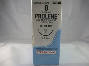 Ethicon 8434H Prolene Polypropylene Nonabsorbable Suture with Needle, Taper Point Monofilament