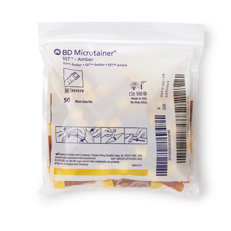 BD 365978 Microtainer SST Capillary Blood Collection Tube Clot Activator / Separator Gel Additive 400 µL to