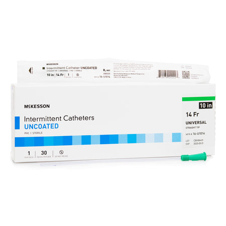 McKesson 16-U1014 Urethral Catheter, 14 Fr., 10 Inch, Straight Tip