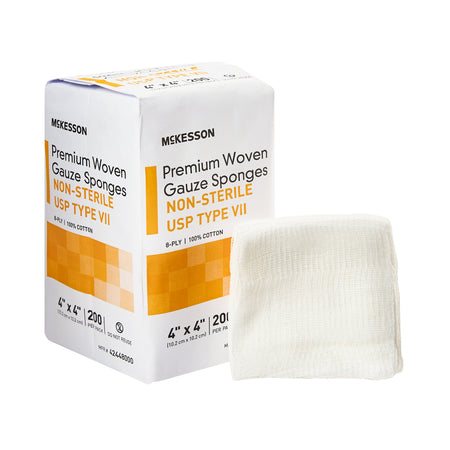 McKesson 42448000 USP Type VII Gauze Sponge, 4 x 4 Inch, 8-Ply