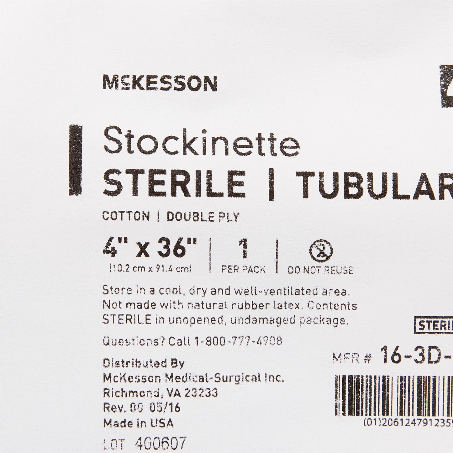McKesson Beige Cotton Tubular Stockinette, 4 x 36 Inch