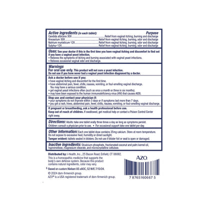 AZO® Yeast Plus Dual Relief for Yeast Infection Itching and Burning