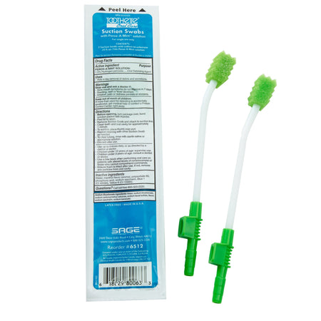 Sage 6512 Toothette Single Use Suction Swab System