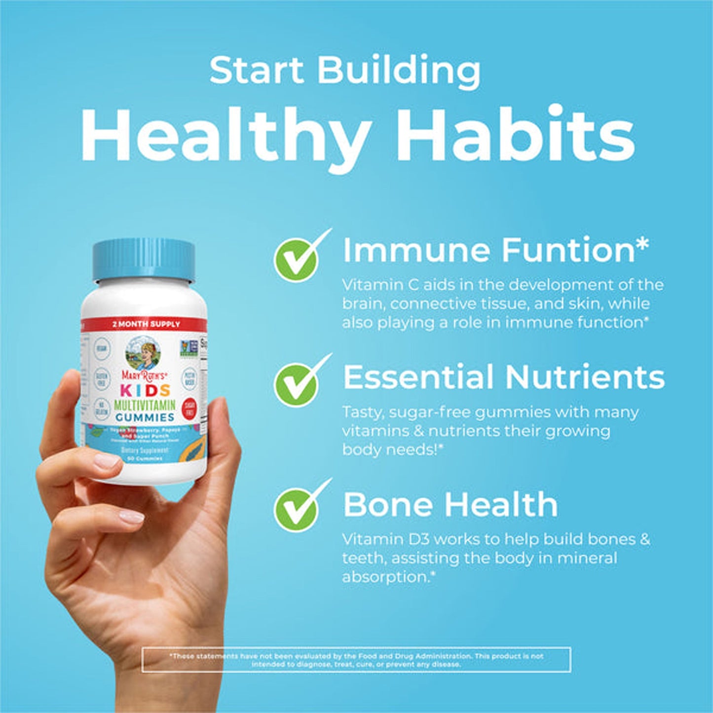Mary Ruth's® Kids Multivitamin with Zinc and Iodine Gummies, Fruit Flavors