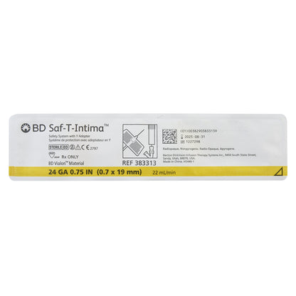BD Saf-T-Intima™ 383313 Peripheral Catheter System, 24 Gauge