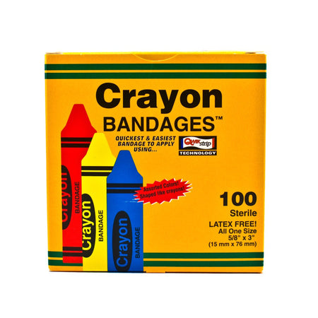 ASO Corp CRA5261-012-000 ASO Kid Design (Assorted Crayon) Adhesive Strip, 3/4 x 3 Inch