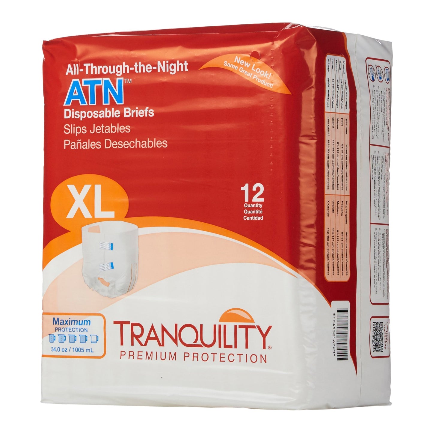 Tranquility ATN Heavy Protection Incontinence Brief, Extra Large by Principle Business Enterprises product image - view 4