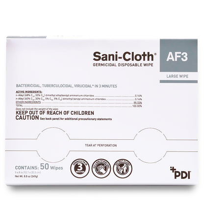 Sani-Cloth® AF3 Germicidal Large Disinfectant Wipes, Individual Packet, 50 ct.