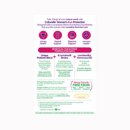 Culturelle® Women's Four-in-One Protection Probiotic Vegetarian Capsules