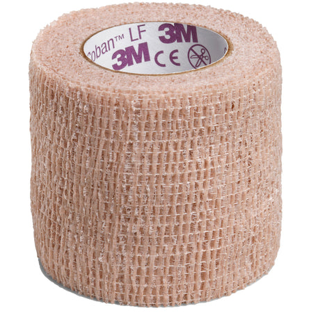 Solventum 2082 3M Coban LF Self-adherent Closure Cohesive Bandage, 2 Inch x 5 Yard, Tan