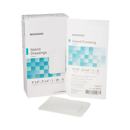 McKesson 16-89046 White Adhesive Dressing, 4 x 6 Inch