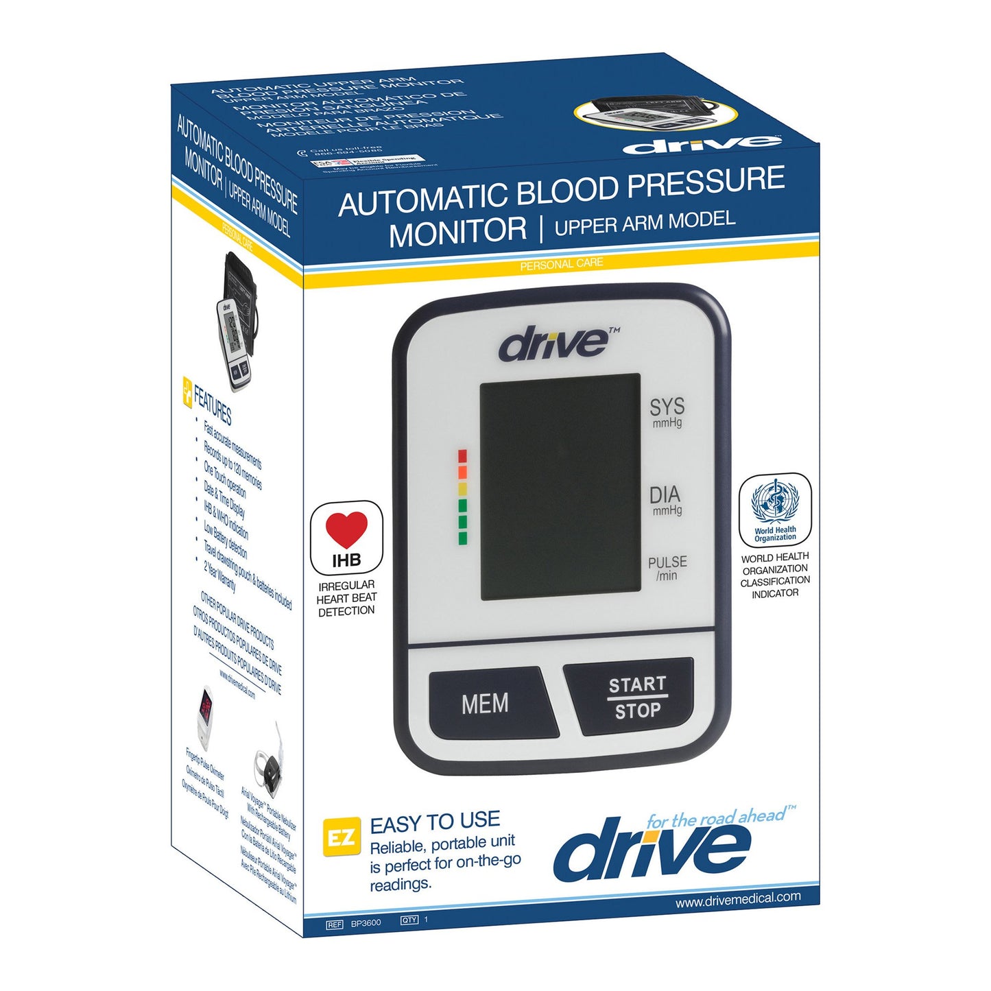 drive™ Digital Blood Pressure Monitoring Unit, Large Size, Upper Arm
