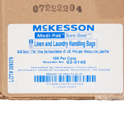 SURE-SEAL™ Chemotherapy Linen Bag, 40-45 gal