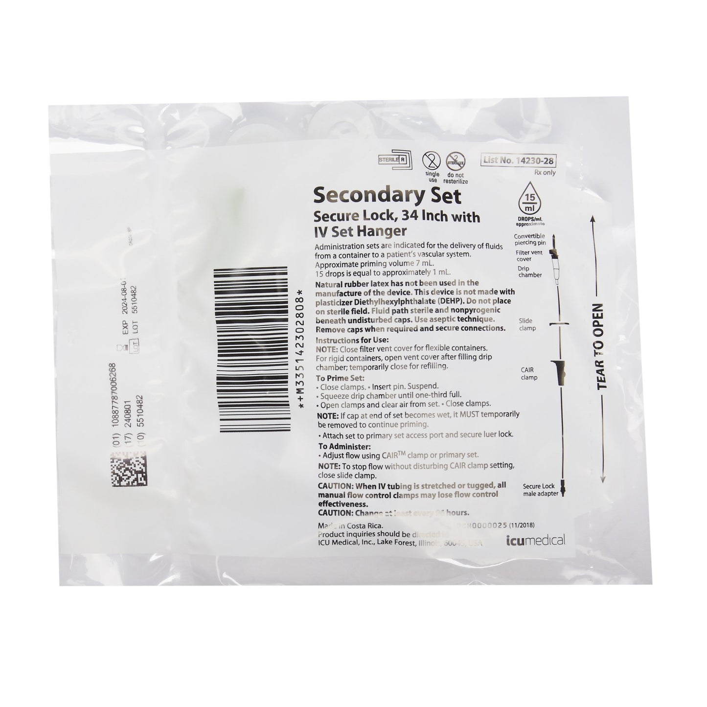 Hospira Secondary Macrobore Set