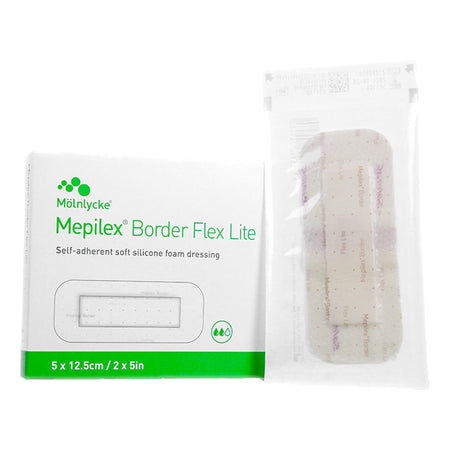 Molnlycke 581100 Mepilex Border Flex Lite Silicone Foam Dressing, 2 x 5 Inch