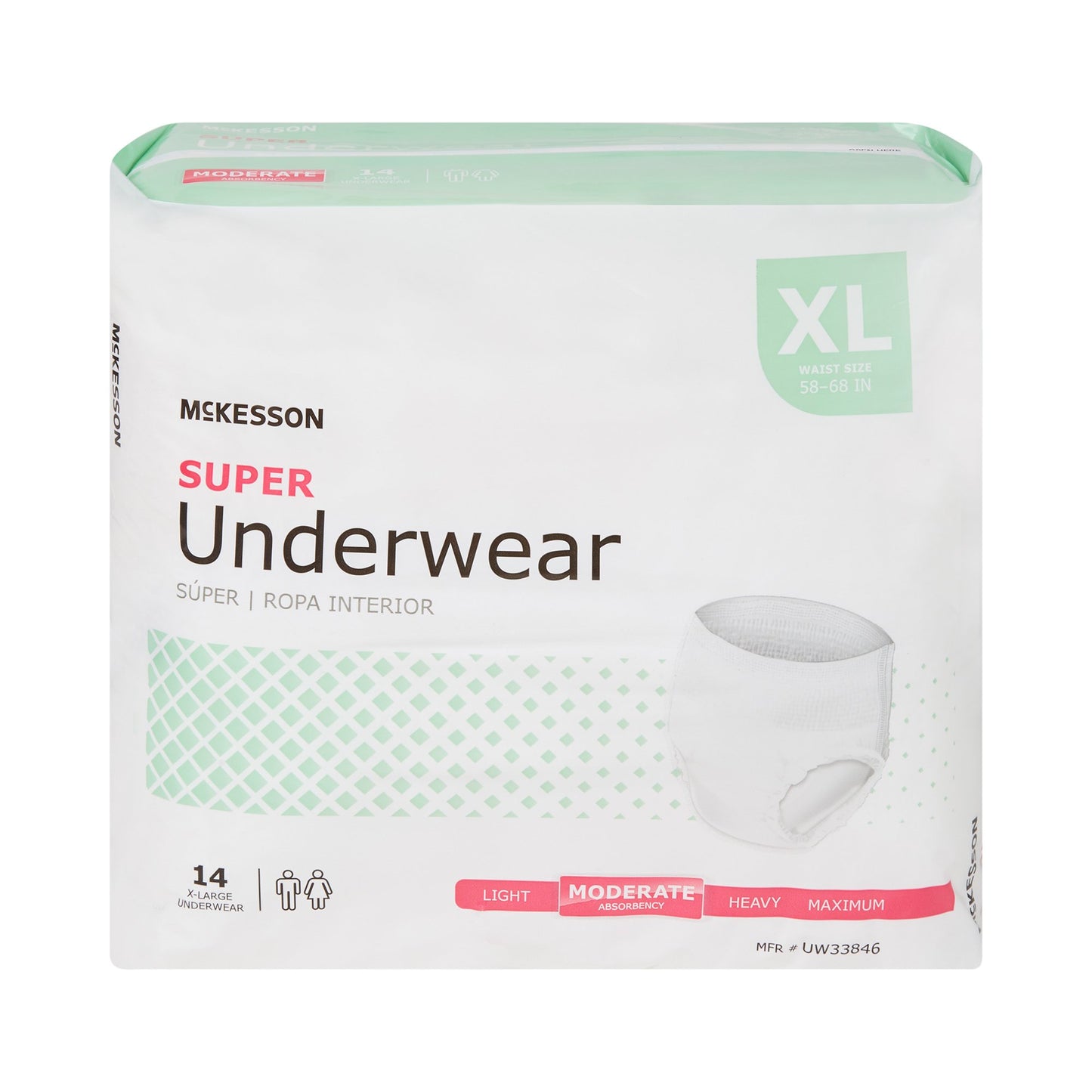 McKesson Super Moderate Absorbency Incontinence Underwear, Extra Large