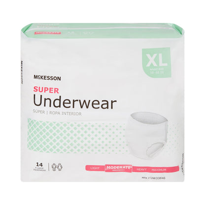 McKesson Super Moderate Absorbency Incontinence Underwear, Extra Large