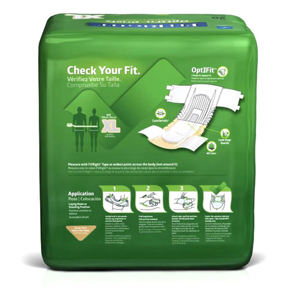 Incontinence Brief FitRight™ Plus Adult X-Large Unisex Disposable Moderate Absorbency