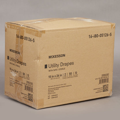 McKesson Sterile Utility Drape with Tape, 15 x 26 Inch